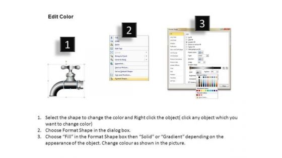 Flowing Water Tap PowerPoint Slides And Ppt Diagram Templates