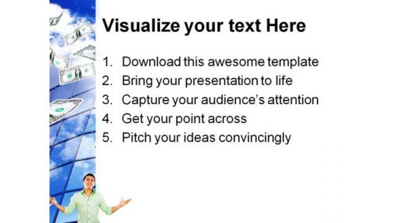 Flying Money Business PowerPoint Templates And PowerPoint Backgrounds 0211