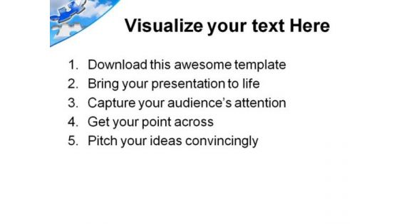 Flying Puzzle Piece Metaphor PowerPoint Themes And PowerPoint Slides 0811