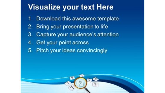 Focus On Questions Raising In Mind PowerPoint Templates Ppt Backgrounds For Slides 0513