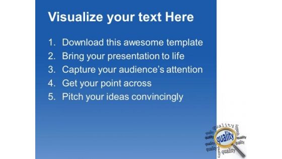 Focusing On Quality Business Management PowerPoint Templates Ppt Backgrounds For Slides 0313