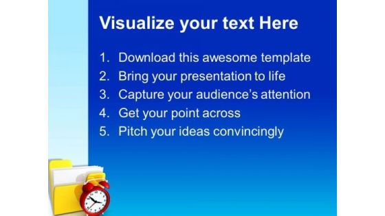 Folder And Clock PowerPoint Templates And PowerPoint Themes 0912