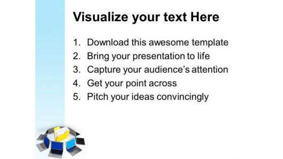 Folder And Laptop Business PowerPoint Templates And PowerPoint Themes 1012