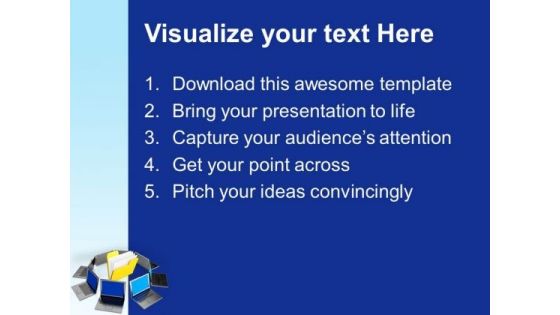 Folder And Laptop Business PowerPoint Templates And PowerPoint Themes 1012