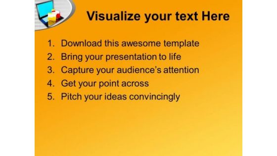 Folder Structure With Laptop Technology PowerPoint Templates Ppt Backgrounds For Slides 1212