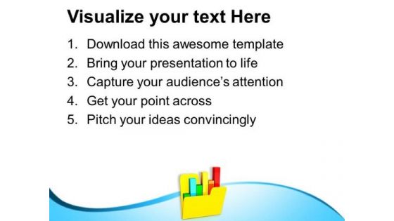 Folder With Business Graph PowerPoint Templates Ppt Backgrounds For Slides 0713