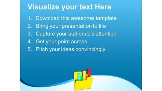 Folder With Business Graph PowerPoint Templates Ppt Backgrounds For Slides 0713