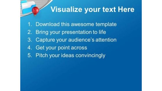 Folder With Light Bulb Technology PowerPoint Templates Ppt Backgrounds For Slides 0213