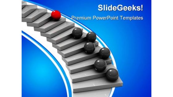 Follow Leader Business PowerPoint Themes And PowerPoint Slides 0511