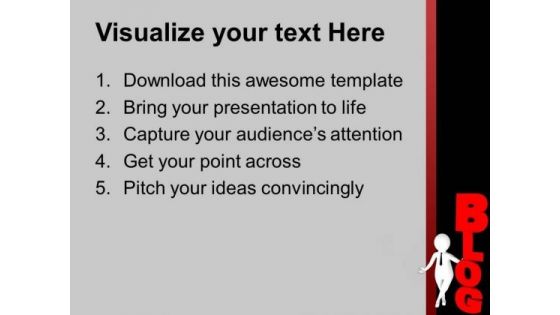 Follow The Blog And Get New Ideas PowerPoint Templates Ppt Backgrounds For Slides 0713