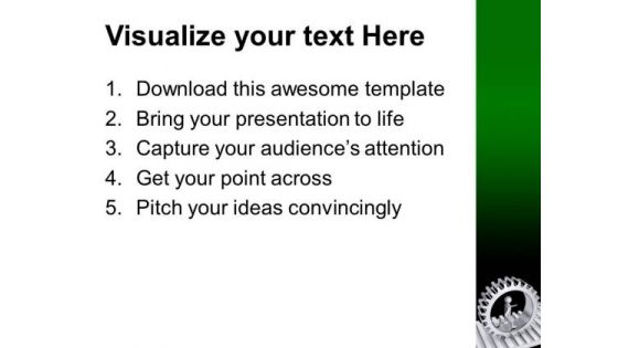 Follow The Geared Path To Get Success PowerPoint Templates Ppt Backgrounds For Slides 0613