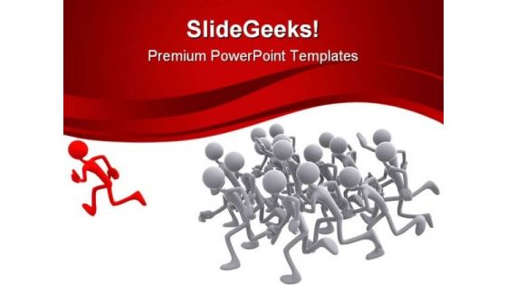 Follow The Leader Leadership PowerPoint Templates And PowerPoint Backgrounds 0611