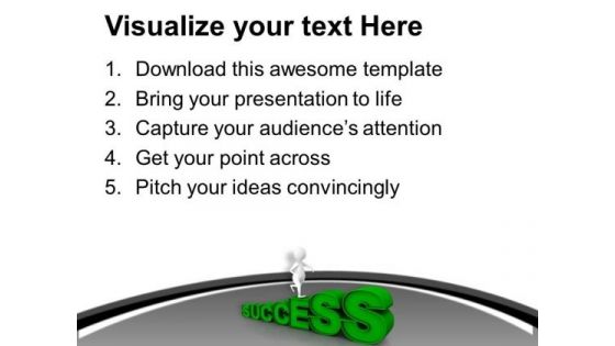 Follow The Pre Set Path For Success PowerPoint Templates Ppt Backgrounds For Slides 0713
