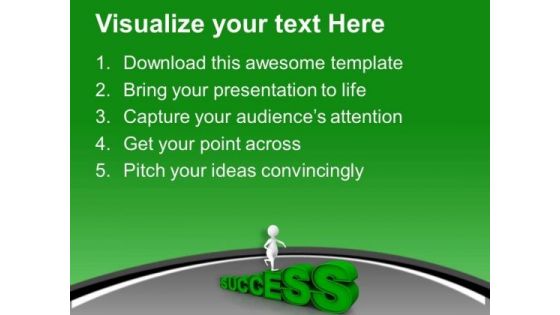 Follow The Pre Set Path For Success PowerPoint Templates Ppt Backgrounds For Slides 0713