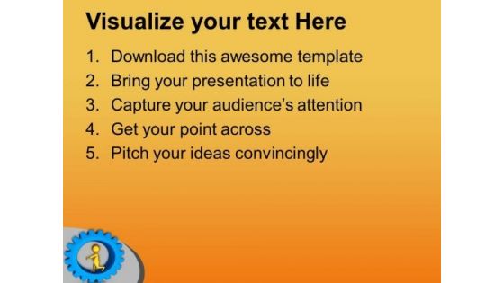 Follow The Right Gear PowerPoint Templates Ppt Backgrounds For Slides 0613