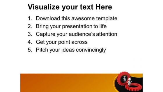 Follow The Right Gear Process For Success PowerPoint Templates Ppt Backgrounds For Slides 0613