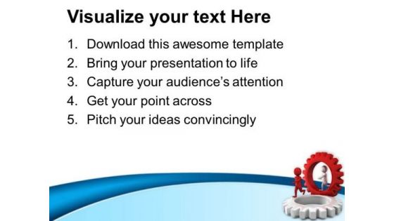 Follow Your Path To Gear Life PowerPoint Templates Ppt Backgrounds For Slides 0713