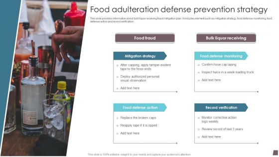 Food Adulteration Defense Prevention Strategy Template Pdf