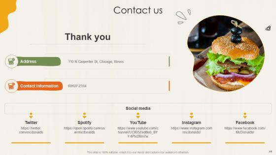 Food Retailer Company Profile Ppt Powerpoint CP CD V