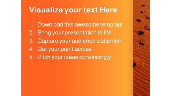 Footsteps In Sahara Desert Holidays PowerPoint Themes And PowerPoint Slides 0711