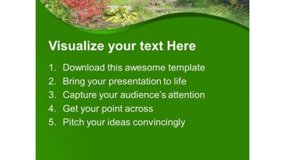 Forest View With Green Background PowerPoint Templates Ppt Backgrounds For Slides 0713
