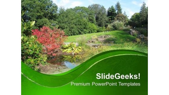 Forest View With Green Background PowerPoint Templates Ppt Backgrounds For Slides 0713