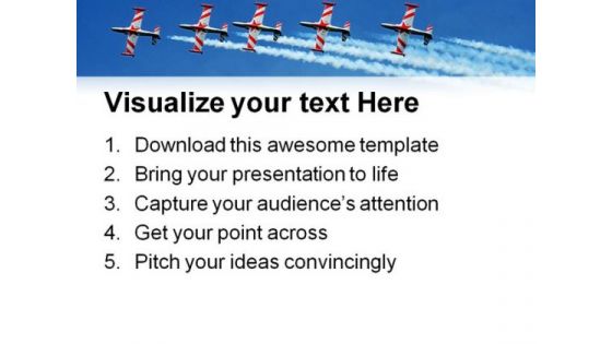Formation Flight Travel PowerPoint Templates And PowerPoint Backgrounds 0811
