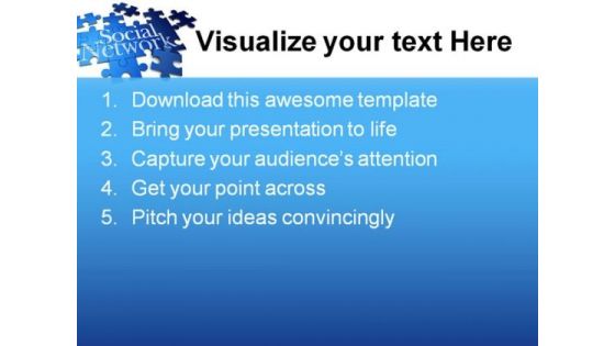 Forming Puzzle Social Network Communication PowerPoint Templates And PowerPoint Backgrounds 0511