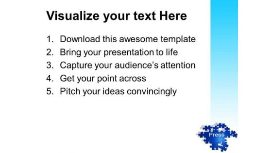 Forming Puzzle With The Word Press Solution PowerPoint Templates And PowerPoint Themes 1012