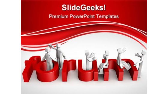 Forum Discussion Concept Metaphor PowerPoint Templates And PowerPoint Backgrounds 0511