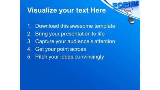 Forum With Compter Mouse PowerPoint Templates And PowerPoint Themes 0812
