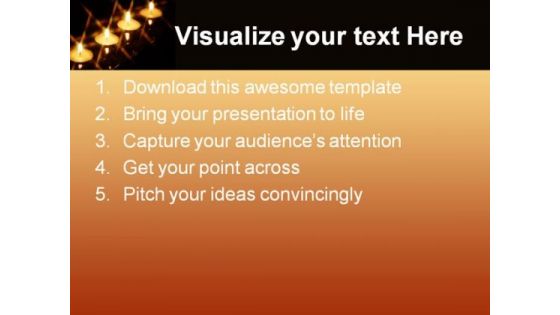 Four Candles Festival PowerPoint Themes And PowerPoint Slides 0611