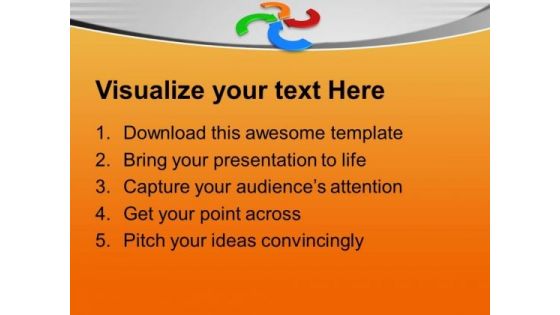 Four Colorful Arrows Pointing Inwards PowerPoint Templates Ppt Backgrounds For Slides 0313