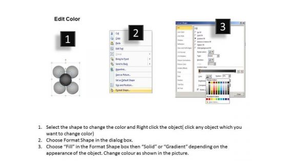 Four Correlated Concepts Circular Boxes Best Business Plan Template PowerPoint Slides