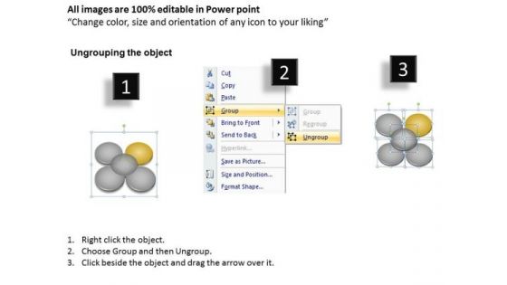 Four Correlated Concepts Circular Boxes Business Plan Sample Pdf PowerPoint Templates