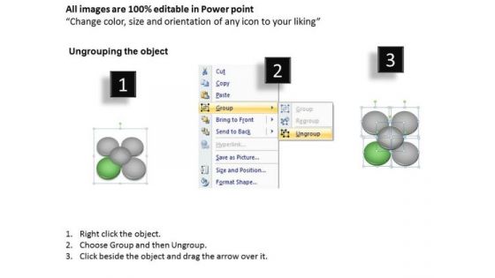Four Correlated Concepts Circular Boxes Small Business Plans PowerPoint Slides