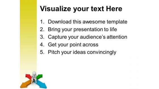 Four Directional Way For Decision PowerPoint Templates Ppt Backgrounds For Slides 0713