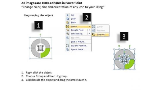 Four Distinct View Of An Issue Circularly Described Gear Network PowerPoint Slides