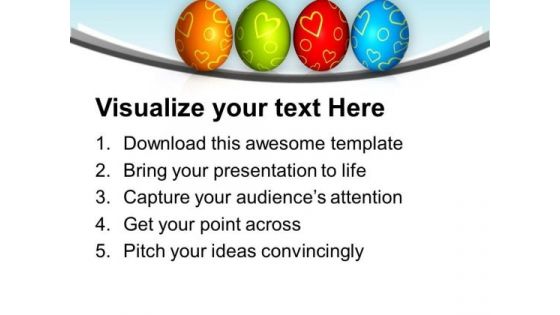 Four Easter Bunny Eggs PowerPoint Templates Ppt Backgrounds For Slides 0813