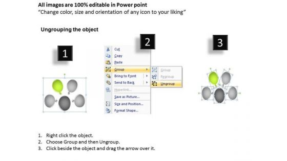 Four Leading Reason For Cause Circular Flow Motion Process PowerPoint Templates