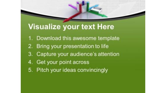 Four Paths Reaching Growth Success PowerPoint Templates Ppt Backgrounds For Slides 0313