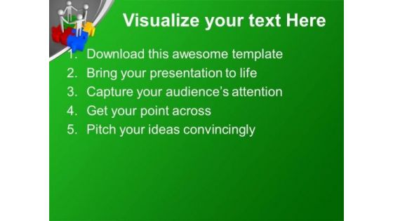 Four Persons Standing On Puzzles Unity PowerPoint Templates Ppt Backgrounds For Slides 1212