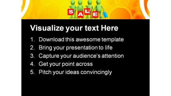 Four Puppets Sales PowerPoint Themes And PowerPoint Slides 0511