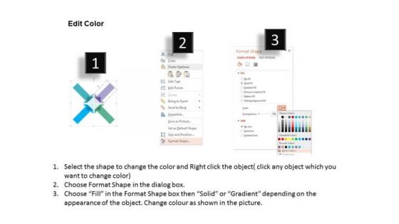 Four Staged Arrows Design PowerPoint Templates