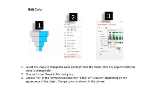 Four Staged Vertical Text Boxes For Data Display Presentation Template