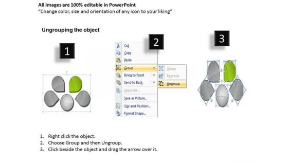 Four Steps To Meet Target Relative Cycle Arrow Process PowerPoint Slides
