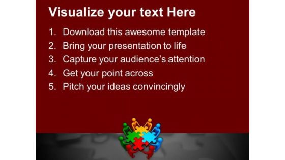 Four Teams Business Efforts Teamwork PowerPoint Templates And PowerPoint Themes 1012