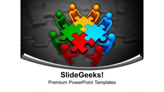 Four Teams Business Efforts Teamwork PowerPoint Templates And PowerPoint Themes 1012