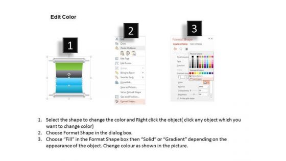 Four Text Boxes Inside The Scroll Design Presentation Template