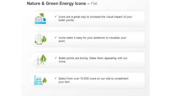 Four Text Icons For Environmental Safety And Green Energy Ppt Slides Graphics